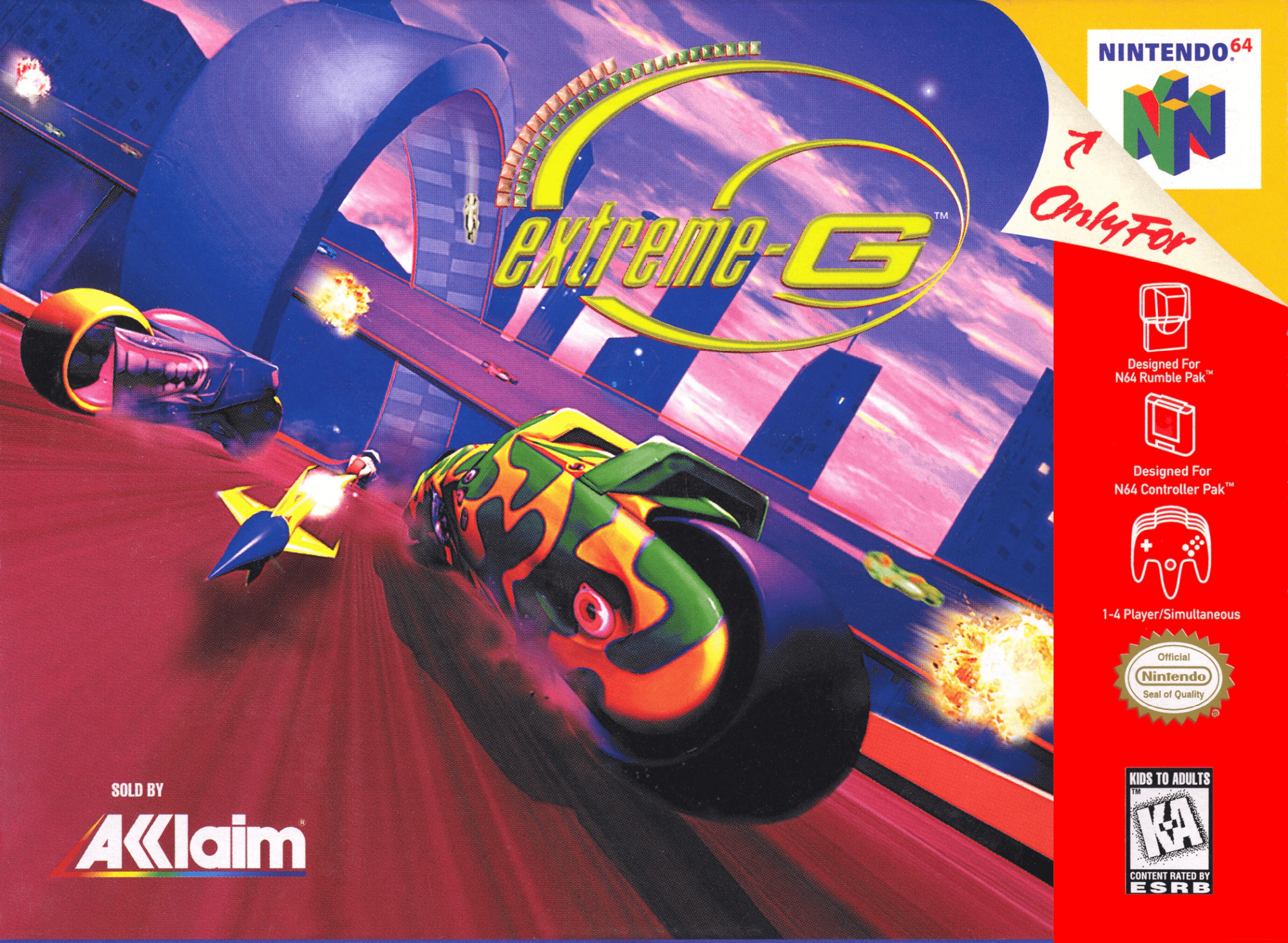 Extreme G box art for Nintendo 64
